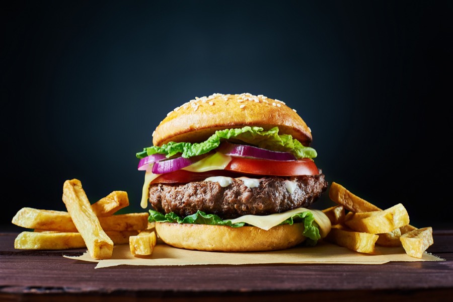 Burger aus dem Vegas Restaurant